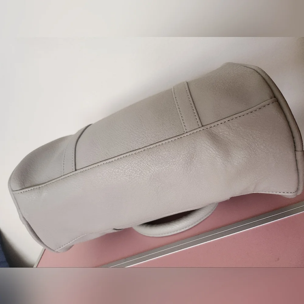 New Benoss Gray Vegan Leather Handbag